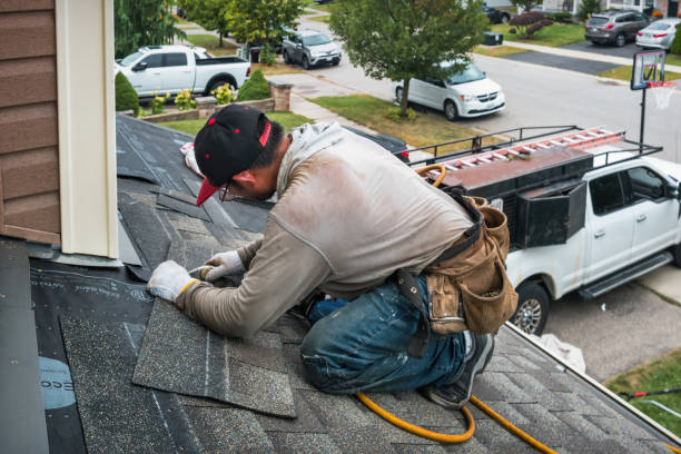 Professional Roofing technician working in Hudgins, VA